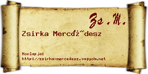 Zsirka Mercédesz névjegykártya